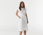 Tommy Hilfiger Women's Rugby Midi Dress - Optic White