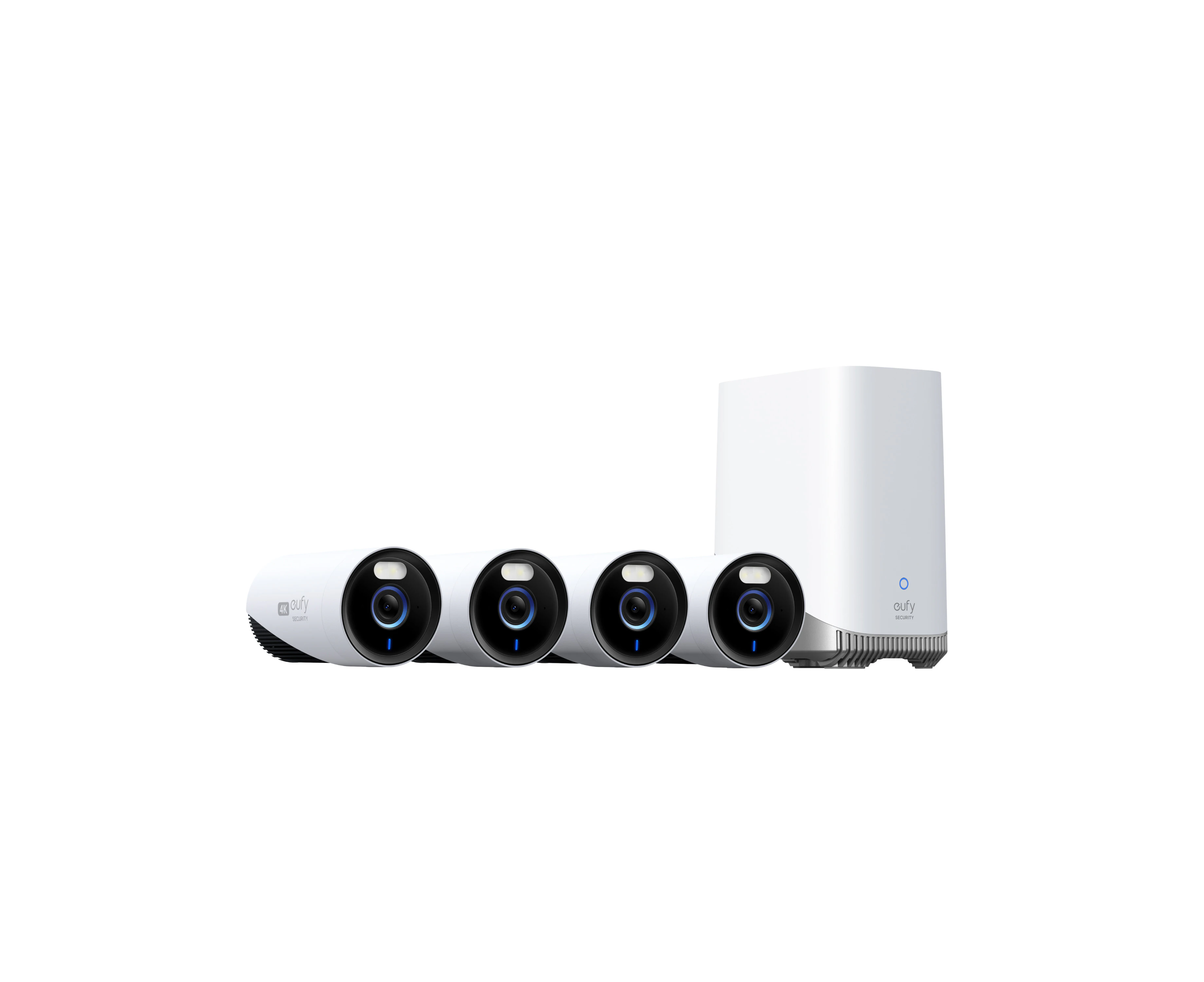 Eufy Security E330 24/7 Camera 4 Pack With Homebase 3