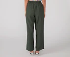 Stella Women's Pleat Front Pants - Green