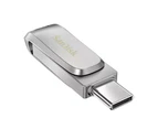 SanDisk Ultra LUXE TypeC Dual drive 64GB USB Type-C USB3.1 Flash Drive for standard Type A USB and Type C [SDDDC4-064G-G46]