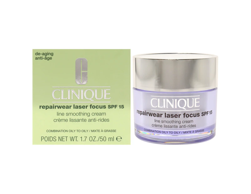 Clinique Repairwear Laser Focus Line Smoothing Cream SPF 15 - Combination Oily to Oily For Women 1.7 oz Cream