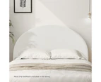 Oikiture Bed Head Headboard King Boucle Bedhead White