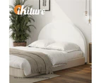 Oikiture Bed Head Headboard King Boucle Bedhead White