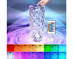 Vibe Geeks RGB Crystal Table Lamp with Remote Touch Control Crystal Lamp - USB Rechargeable