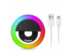 Vibe Geeks RGB LED Clip-on Mobile Phone Ring Light- USB Charging - Pink