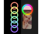 Vibe Geeks RGB LED Clip-on Mobile Phone Ring Light- USB Charging - White