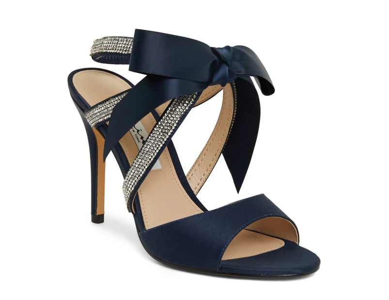 Womens Footwear Nina Claudia New Navy Satin Sandal