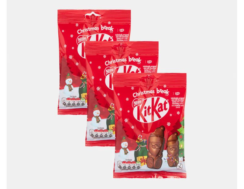 3 x Nestlé KitKat Santa Mini Pouch 55g
