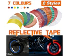 18" Reflective Rim Tape Wheel Stripe Decal Trim Sticker For Car Motorcycle - Break-Reflective Blue
