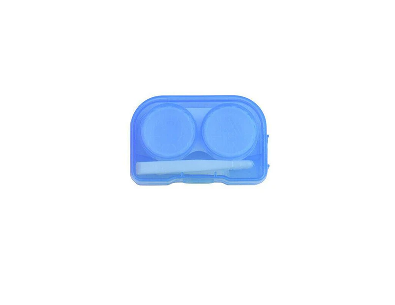Contact Eye Lens Storage Case Tweezer & Soft Tip Sucker Applicator Kit Au Stock - Blue