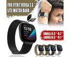 For Fitbit Versa 2 3 Lite Watch Band Strap Sports Metal Wristband Replacement Au - Silver - Versa/Versa 2/Lite