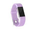 S Size Silicone Watch Wrist Sports Strap For Fitbit Charge Band Wristband Replacement - Purple