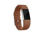 S Size Silicone Watch Wrist Sports Strap For Fitbit Charge Band Wristband Replacement - Brown