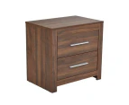 Modern Wooden BedSide Side Table Nightstand - Walnut