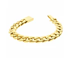 Iced Out Curb Bracelet - CUBAN CZ 15mm gold - Gold