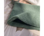 Women Headband Solid Wide Turban Knitted Cotton Hairband Girls Elastic Hair Band - Green