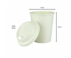 Earth Single Wall Coffee Cups with Sugar Cane Lids 250ml (Pack of 12)