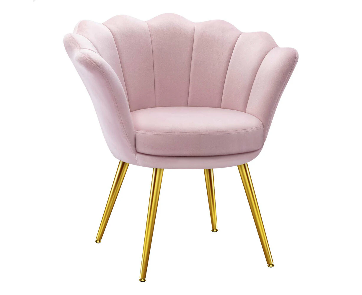 ALFORDSON Velvet Armchair Accent Chair Pink