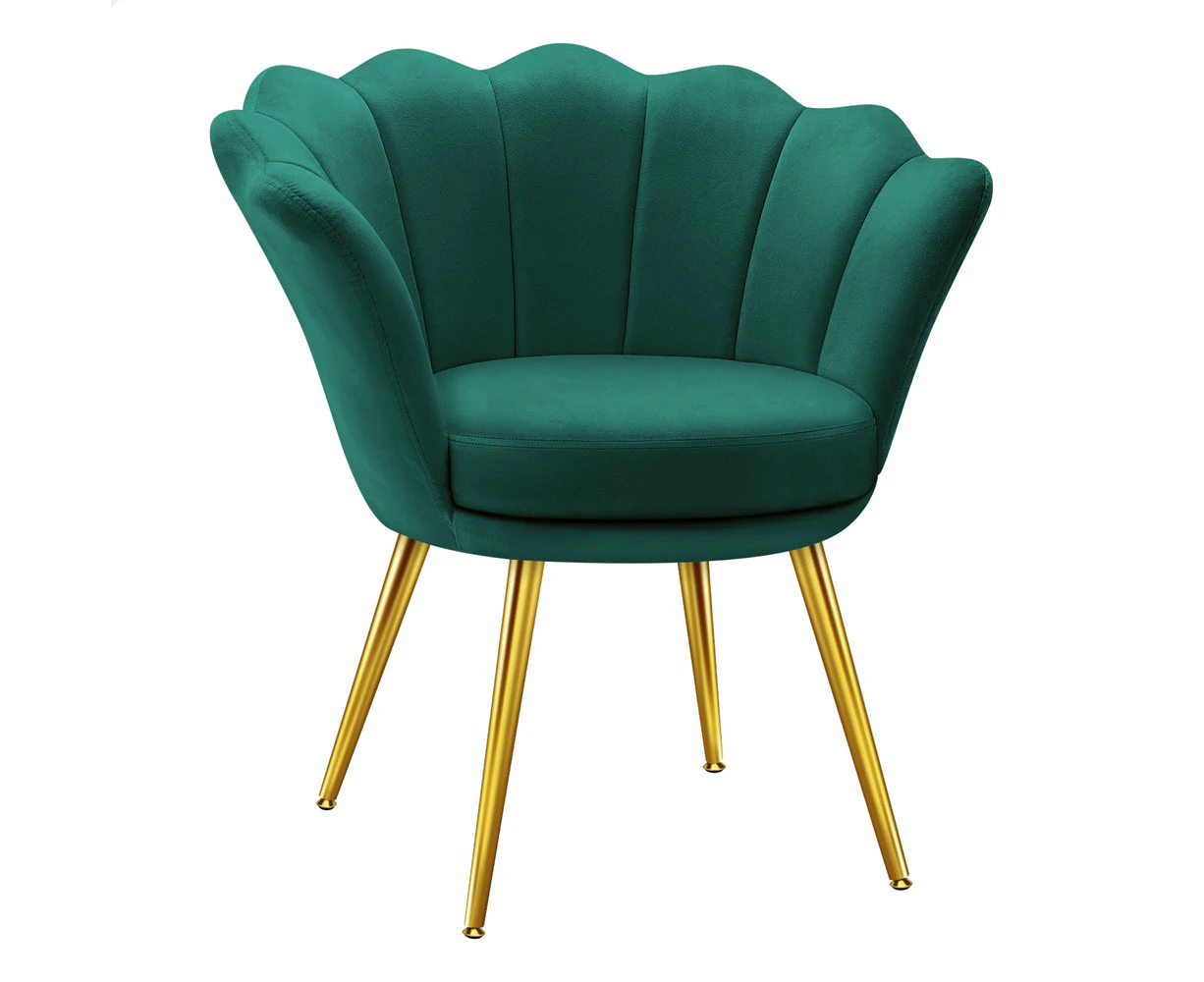 ALFORDSON Velvet Armchair Accent Chair Green