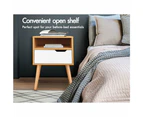 ALFORDSON Bedside Table Nightstand Side Storage Cabinet Scandinavian White