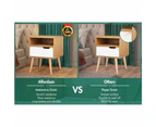 ALFORDSON Bedside Table Nightstand Side Storage Cabinet Scandinavian White