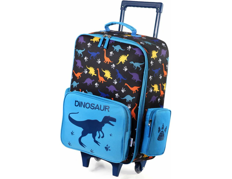 Kids Luggage Boys Wheels Dinosaur