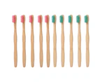 Biodegradable Bamboo Toothbrushes, 10 Piece Soft Bristles Toothbrushes -style 4