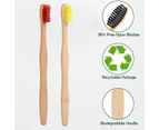Biodegradable Bamboo Toothbrushes, 10 Piece Soft Bristles Toothbrushes -style 1