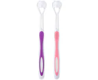 2 Pieces 3 Sided Autism Toothbrush Three Bristle Trave，Soft/Gentle -style 3