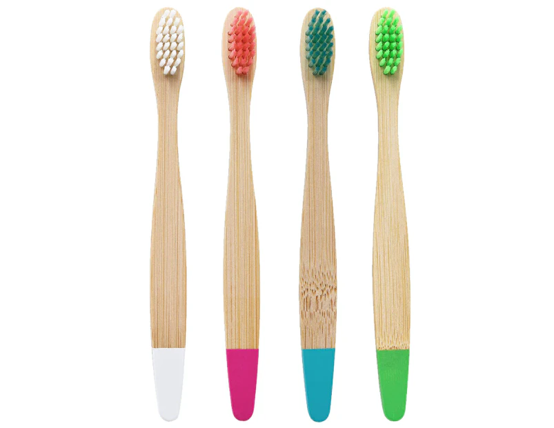 Organic Baby Bamboo Toothbrush | Four Colours | Soft Fibre Bristles -style 3
