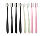 8 Pieces Soft Toothbrush Extra Soft Bristles Manual Soft Toothbrush(Black, White, Pink, Green) -style 4