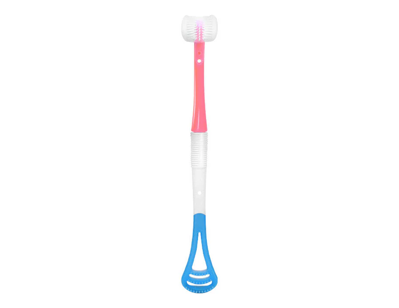 3 Sided Autism Toothbrush Three Bristles ，Gentle Clean Each Tooth -blue