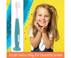 Kids Toddler Toothbrush Extra Soft Bristles Suction Cup Girls Manual Toothbrush for Kid Child -yellow-green