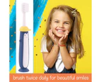 Kids Toothbrush Suction Cup, Toddler Toothbrush Soft Bristles, Child Toothbrush Suction Cups -Yellow