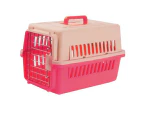 M Size Dog Cat Rabbit Portable Tote Crate Pet Carrier Kennel Travel Airline Carry Bag - Pink