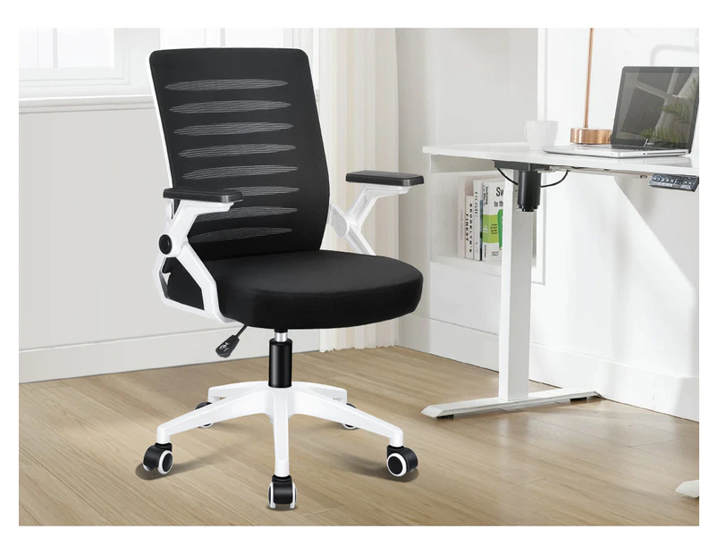 ALFORDSON Mesh Office Chair Executive Computer Fabric Gaming Racing Work Seat Black & White