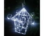 Christmas Decoration 2pcs 3D Acrylic 31cm Lantern LED Lit Indoor/Outdoor