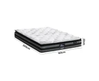 Bedra King Mattress Cool Gel Foam Bonnell Spring Luxury Pillow Top Bed 22cm - Multicolour