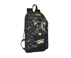 SAFTA Unisex Kid's Mini Backpack Vertical Pocket Batman Hero 22X39X10Cm, Multicoloured, Estándar - MKTP