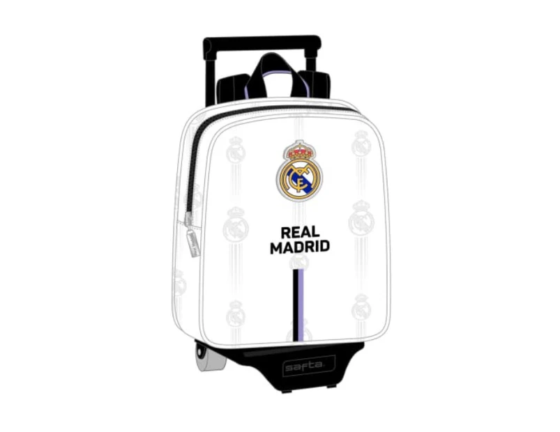 SAFTA Unisex Kid's Cart Backpack Nursery with Trolley Real Madrid 1st Equipment 22/23, 220x100x270 mm, Black and White, Estándar - MKTP
