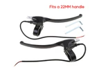 Electric Bike Brake Lever 22mm Aluminum Alloy Brake Handle Left & Right E-Bike Bicycles Electric Brake Lever Replacement-Color-Black