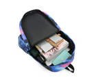 Three-piece Set Anime Rick and Morty Backpack Student Schoolbag Shoulder Bag Pen Bag Star Grey3