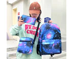 Three-piece Set Anime Rick and Morty Backpack Student Schoolbag Shoulder Bag Pen Bag Rhombic2