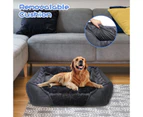 Advwin Pet Bed for Large Dogs Cats, Orthopedic Anti-Slip Soft Calming Dog Bed with Removal Cushion-76x61x23cm-XL