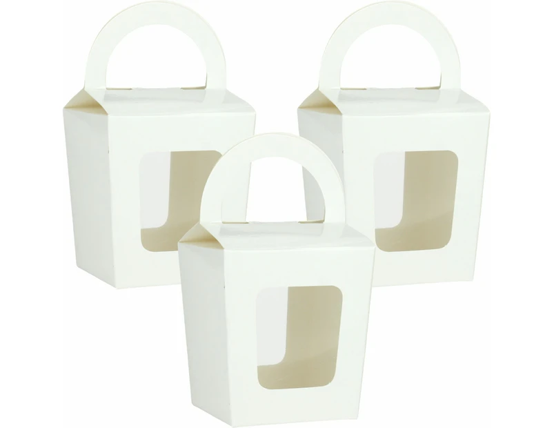 Mini White Candy Boxes with Window (Pack of 8)