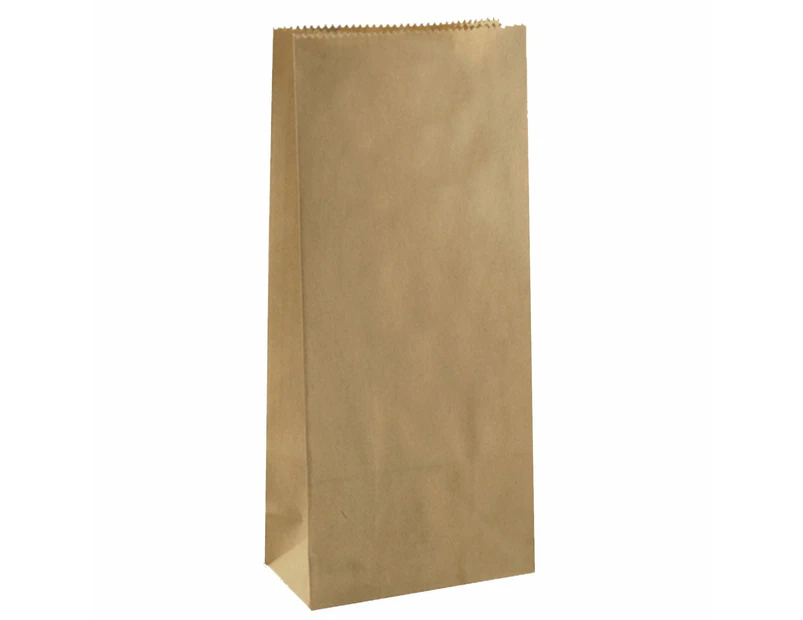 Brown Kraft Paper Party Bags 21cm x 9cm x 6cm (Pack of 6)
