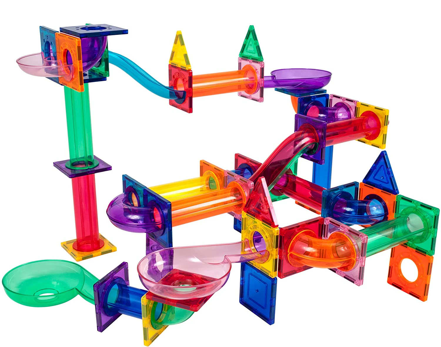 150 Piece Magnetic Tile Marble Run Toy Play Set Building Block & Learn XMAS GIFT