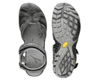 Kathmandu Alda Women's Leather Upper Closed Toe Sandal Walking Travel Shoes  Hiking Sandals - Black Grey