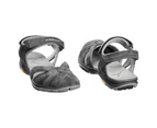 Kathmandu Alda Women's Leather Upper Closed Toe Sandal Walking Travel Shoes  Hiking Sandals - Black Grey