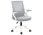 ALFORDSON Mesh Office Chair Executive Computer Gaming Racing Work Fabric Seat Grey & White